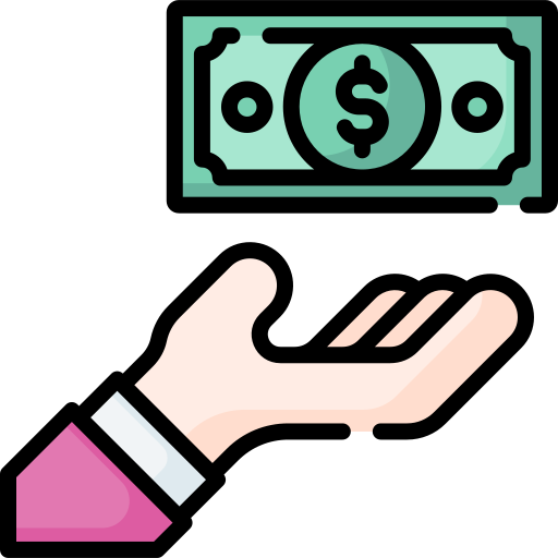 icono manos sosteniendo billete