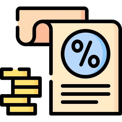 icono monedas y papel de balance